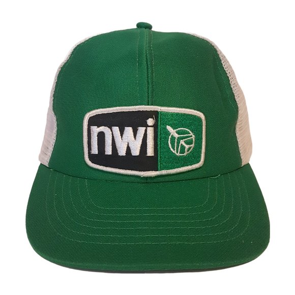 Vintage 80s NWI Hat Snapback Trucker Hat Classic Cap Airline Airplane Aviation - Picture 15 of 16